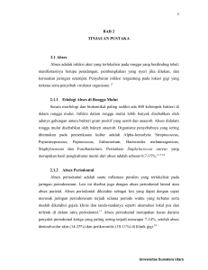 BAB 2 TINJAUAN PUSTAKA 2.1 Abses Abses adalah infeksi akut