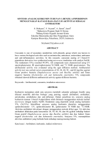 1 SINTESIS ANALOG KURKUMIN TURUNAN 1