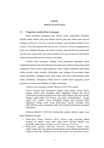 9 BAB II TINJAUAN PUSTAKA 2.1 Pengertian Analisis Rasio