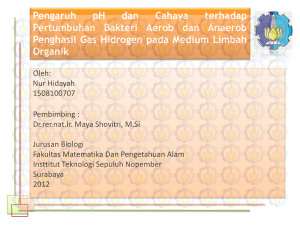 Pengaruh pH dan Cahaya terhadap Pertumbuhan Bakteri Aerob