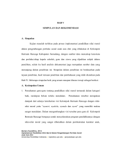 BAB V SIMPULAN DAN REKOMENDASI A