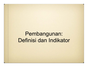 Pembangunan: Definisi dan Indikator