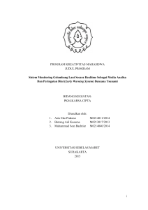 PROGRAM KREATIVITAS MAHASISWA JUDUL PROGRAM Sistem