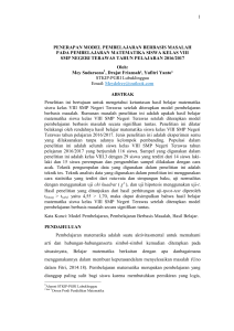 1 penerapan model pembelajaran berbasis masalah pada