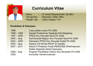 etiologi stroke iskemik - SEMINAR NASIONAL, CLINICAL UPDATES