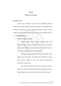 12 BAB II TINJAUAN PUSTAKA A. Landasan Teori Landasan teori