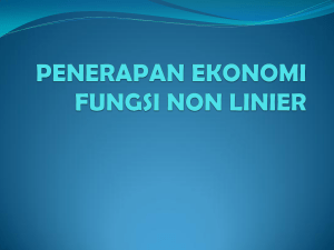 penerapan ekonomi fungsi non linier