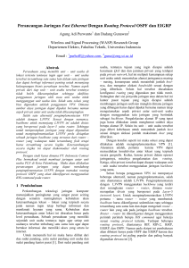 Perancangan Jaringan Fast Ethernet Dengan Routing Protocol