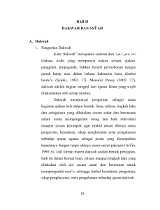 19 BAB II DAKWAH DAN SYĨ`AH A. Dakwah 1. Pengertian Dakwah