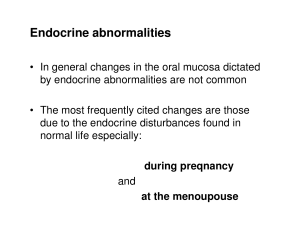 Endocrine abnormalities