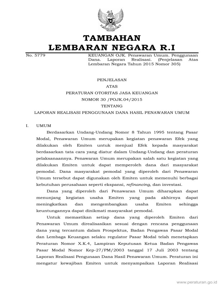 TAMBAHAN LEMBARAN NEGARA R.I