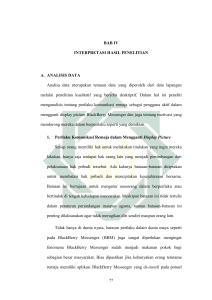 BAB IV INTERPRETASI HASIL PENELITIAN A. ANALISIS DATA