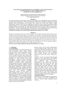 DATA MINING CLUSTERING DENGAN ALGORITMA FUZZY C