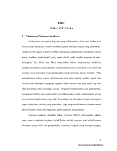 BAB 2 TINJAUAN PUSTAKA 2.1. Pelaksanaan Pelayanan