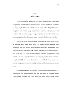 BAB V KESIMPULAN Kritik sastra feminis merupakan