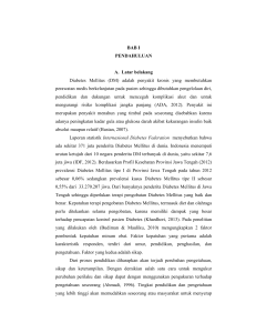 BAB I PENDAHULUAN A. Latar belakang Diabetes Mellitus (DM