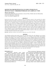 sistem telemetri pemantauan suhu lingkungan