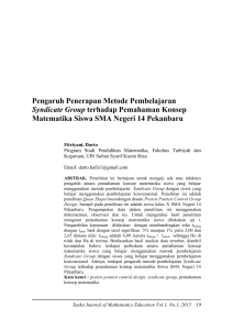 Pengaruh Penerapan Metode Pembelajaran