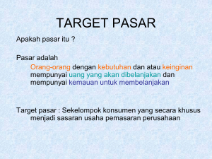 target pasar - Ch.Lilis Suryani