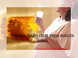 PENGGUNAAN OBAT PADA WANITA HAMIL