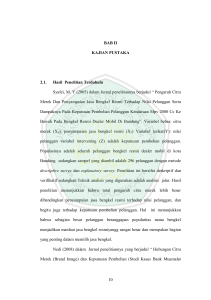 10 BAB II KAJIAN PUSTAKA 2.1. Hasil Penelitian Terdahulu Syafei