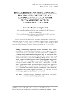 pengaruh penerapan model contextual teaching and learning