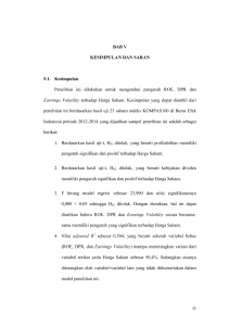 BAB V KESIMPULAN DAN SARAN 5.1. Kesimpulan