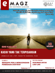 Sabtu, 15 Juli 2017 - REC | Reformed Exodus Community