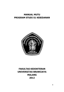 MANUAL MUTU PROGRAM STUDI S1 KEBIDANAN FAKULTAS