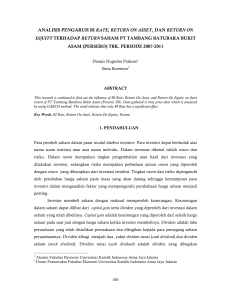 analisis pengaruh bi rate, return on asset, dan return on