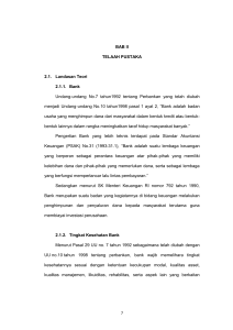 7 BAB II TELAAH PUSTAKA 2.1. Landasan Teori 2.1.1. Bank