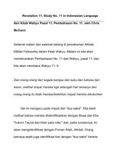 Revelation 11, Study No. 11 in Indonesian Language Seri Kitab