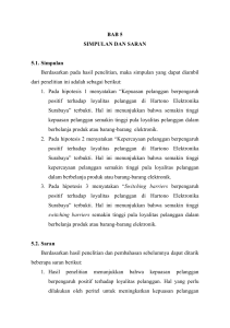 BAB 5 SIMPULAN DAN SARAN 5.1. Simpulan Berdasarkan pada