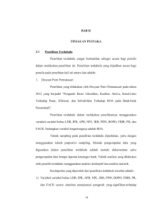 BAB II TINJAUAN PUSTAKA 2.1 Penelitian Terdahulu Penelitian