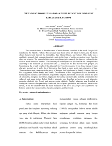 1 A. Pendahuluan Karya sastra merupakan hasil pemikiran dan