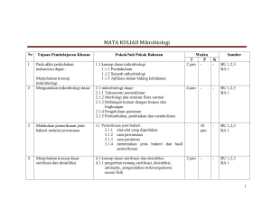 MATA KULIAH Mikrobiologi - Akademi Kebidanan Nadira