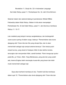 Revelation 11, Study No. 32 in Indonesian Language Seri kitab