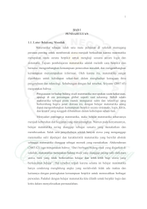 BAB I PENDAHULUAN 1.1. Latar Belakang Masalah Matematika