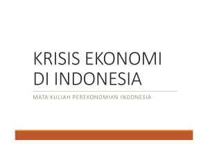 mata kuliah perekonomian indonesia