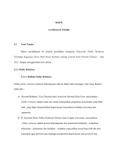 BAB II LANDASAN TEORI 2.1 Teori Umum Dalam pembahasan ini