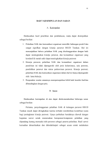 BAB V KESIMPULAN DAN SARAN A. Kesimpulan