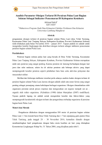 Analisis Parameter Oksigen Terlarut Di Perairan