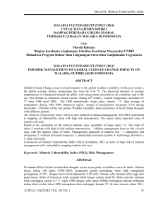 malaria vulnerability index (mli)