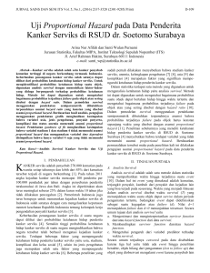 Uji Proportional Hazard pada Data Penderita Kanker Serviks