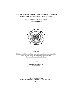 analisis pengaruh laba dan arus kas terhadap kebijakan deviden