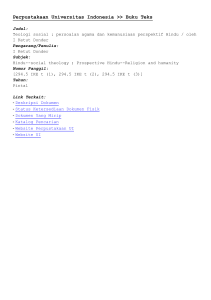 [Metadata] Teologi sosial : persoalan agama dan