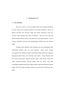 I. PENDAHULUAN A. Latar Belakang Ikan mas (Cyprinus carpio