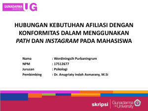 hubungan kebutuhan afiliasi dengan konformitas dalam