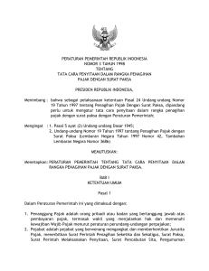 peraturan pemerintah republik indonesia nomor 3 tahun 1998