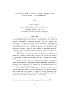 1 ANALISIS PENYERAPAN TENAGA KERJA